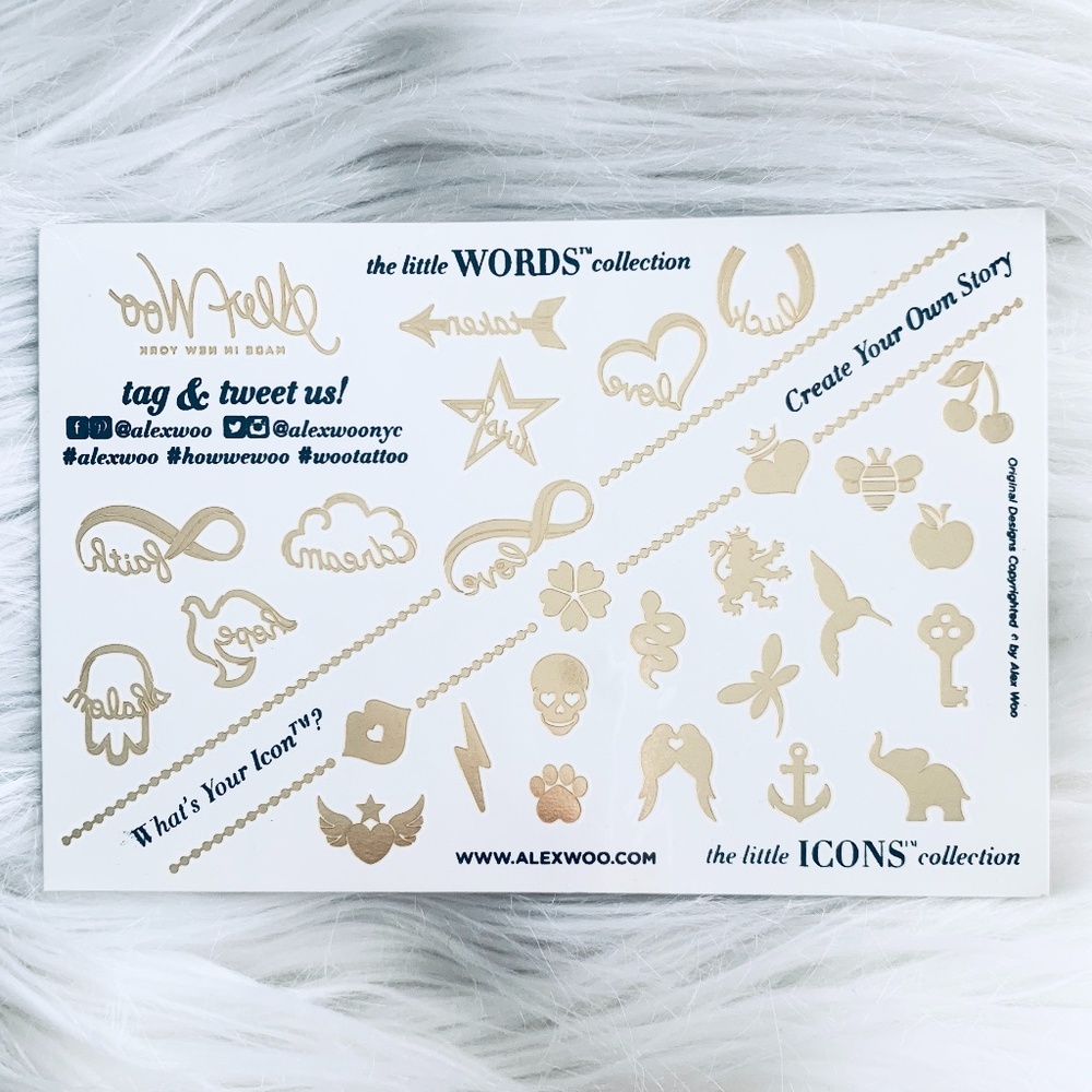 Alex Woo Jewelery Inspired Metallic Flash Tattoos